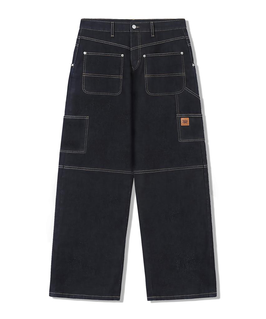 TRILLION Reverse Carpenter Selvedge Wide Denim Pants [Indigo]