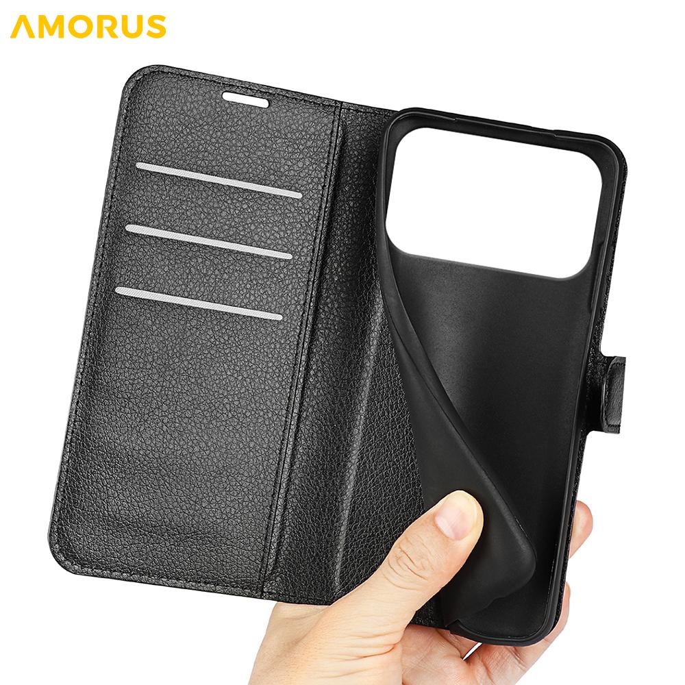 For iPhone 17 Pro Max Wallet Case Litchi Texture Shockproof Leather Flip Stand Phone Cover