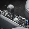 For Benz Smart Fortwo 2011-2015 Real Carbon Fiber Gear Shift Panel Suits Trim Cover Car Interiors Accessories Decoration Sticker