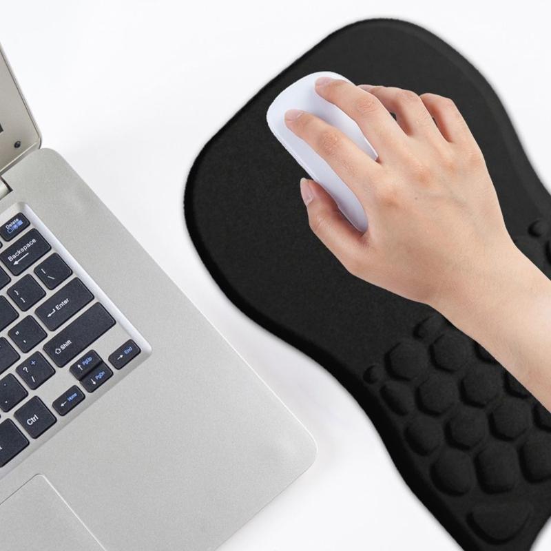 Ergonomic Mouse Pad with Wrist Support, Gaming Mouse Mat with Gel Wrist Rest, Easy Typing & Pains Relief for Home Office