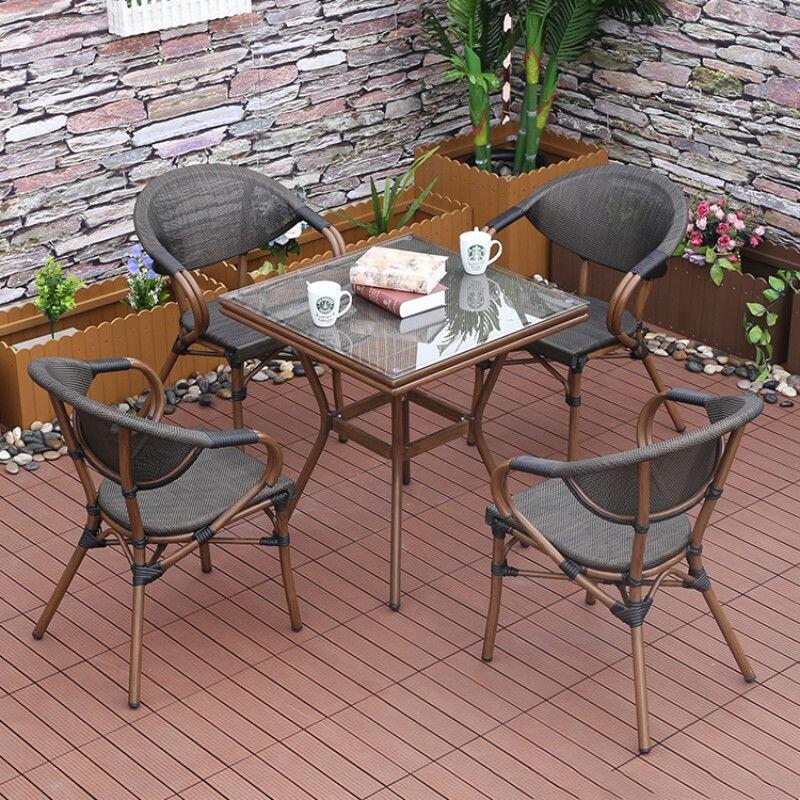 Casual Outdoor Rattan Woven Chair for Garden, Balcony, or Coffee Shop