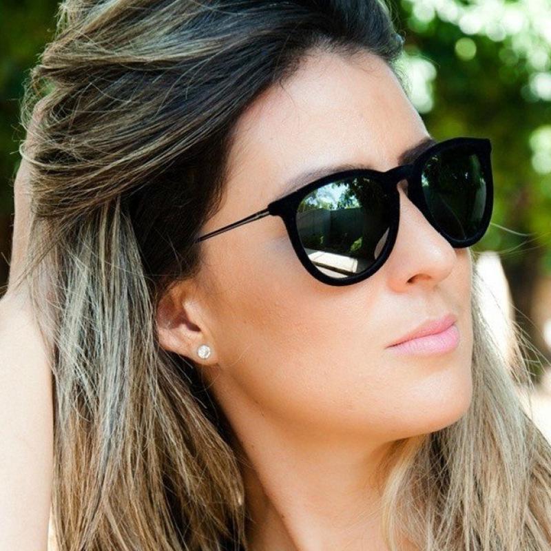 Trendy Oval Semi-Metal Sunglasses for Women - 4171 Internet Celebrity Style