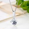 Zircon Geometric Micro Set Choker Necklace Simple Pendant Women Jewelry Elegant Daily Versatile Chain