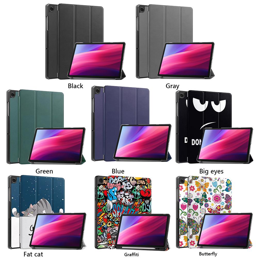 

Чехол для планшета с тройной подставкой и функцией автоматического пробуждения/сна для Samsung Tab A9 Plus 11 дюймов, защитный чехол из искусственной кожи, ударопрочный, жесткий корпус Black