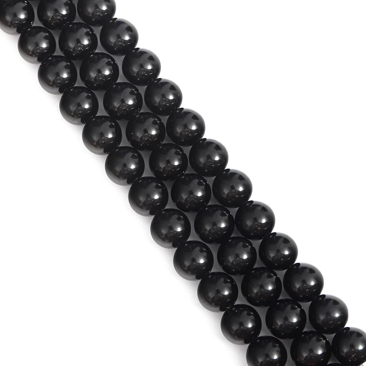 

32-62 шт., бусины из натурального камня, круглые бусины из черного обсидиана для изготовления ювелирных изделий, браслет, ожерелье 10mm 39pcs чёрный