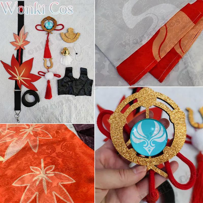 Kazuha Cosplay Costume Wig Impact Kazuha Kaedehara Cosplay Outfits Party Costumes