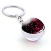 Holder Libra Scorpio Jewelry Leo Glass Ball 12 Constellation Zodiac Keychain Keychain Key Rings