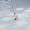 Rhinestone Heart Rose Necklace Neck Accessories Valentine's Day Clavicle Chain  Wedding Anniversary