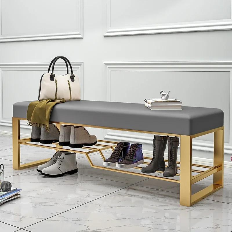 Light luxury shoe-changing stool home door entry can sit-type shoe-changing stool shoe cabinet simple wearing shoe stool bench