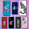 Cute Futuramas For Kid For Samsung Galaxy S25 S24 S23 Ultra S22 S21 Plus S20 Black Soft Silicone Protective Case