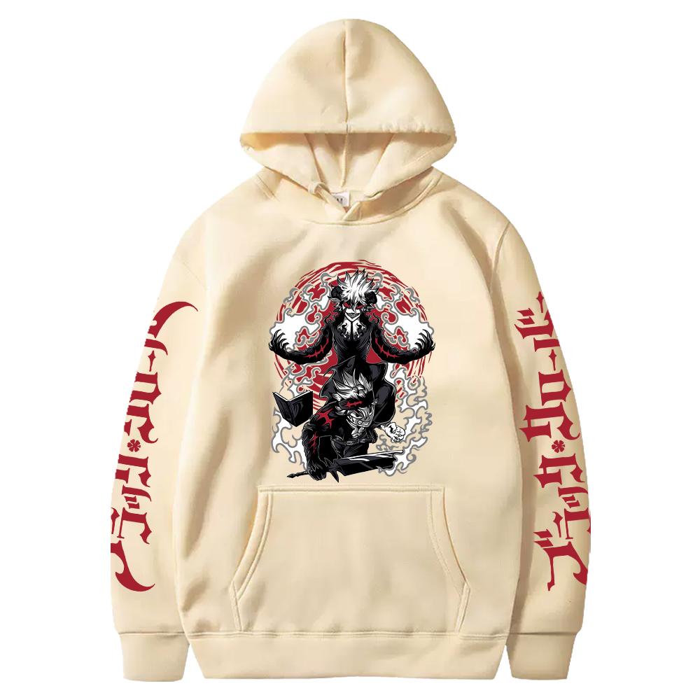 Anime Black Clover Asta Grafikdruck Kapuzenpullover Herren Damen Reißverschluss-Hoodies Lässiges Lockeres Sweatshirt Harajuku Unisex Reißverschlussjacke