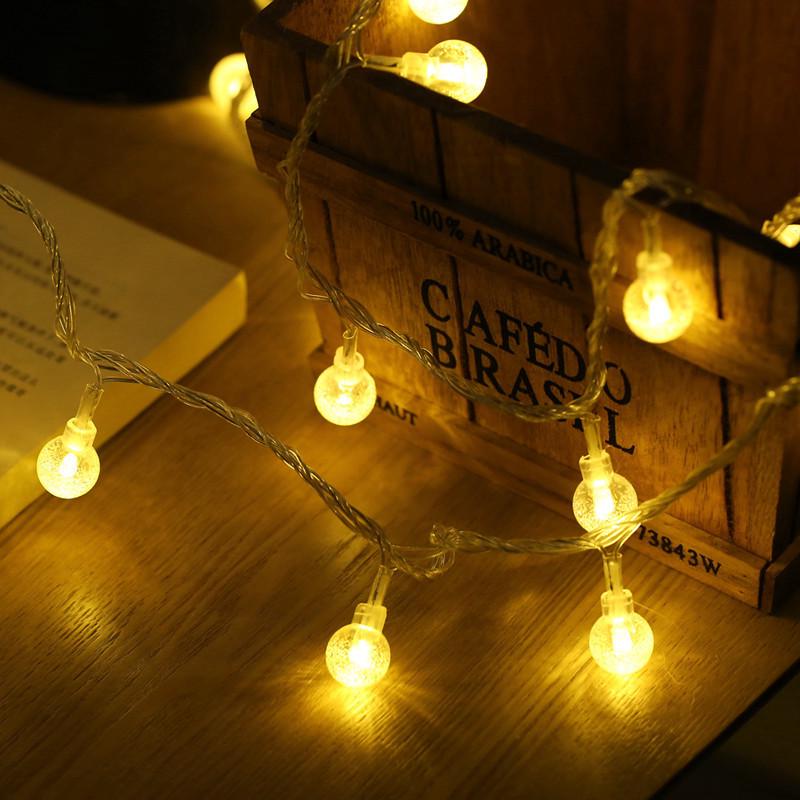 Multicolor LED String Lights - Festive Bubble Star Bulbs for Christmas & Celebrations