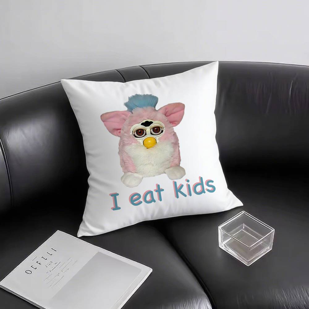 1pc Furby I Eat Kids Pillow Case Square Bedroom Sofa Leisure Comfort Cushion Car Living Room Home Decoration