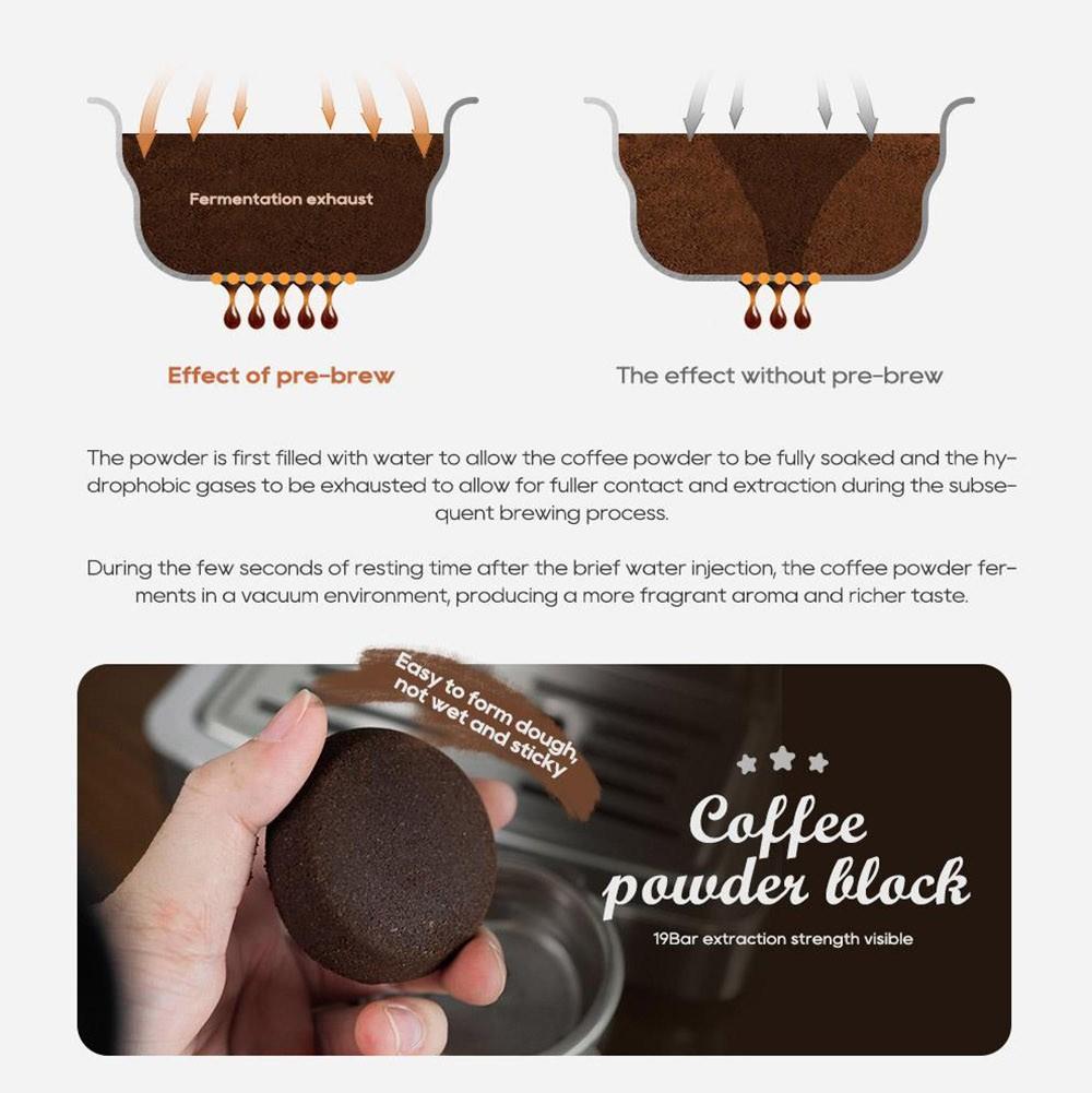 HiBREW 19Bar Semi Automatic Espresso Coffee Machine Temperature Adjustable 58mm Portafilter Cold/Hot Coffee Maker Metal CaseH10A