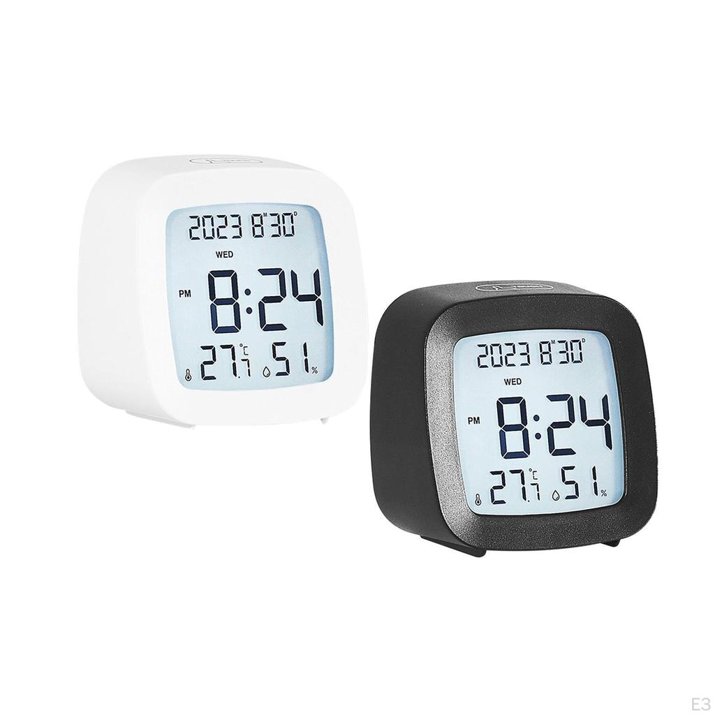 Compact Digital Alarm Clock with 12/24H 3x8x3 Inch for Bedroom, Home, Office, Travel