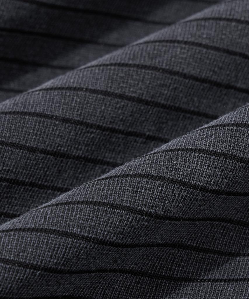 AGOD Washed Stripe Long Sleeve [Charcoal]