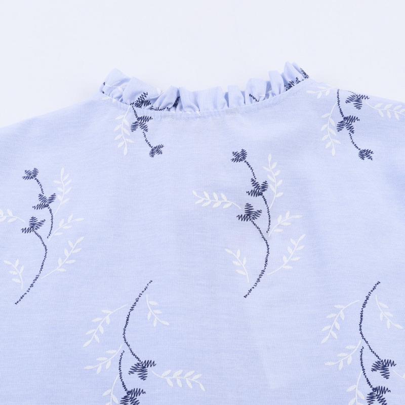 2026 European & American Style Versatile Embroidered Printed Shirt