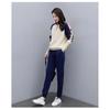 Women's 2 Piece Fleece Lined Tracksuit Half-Zip Color Block Sweatshirt & Jogger Pants