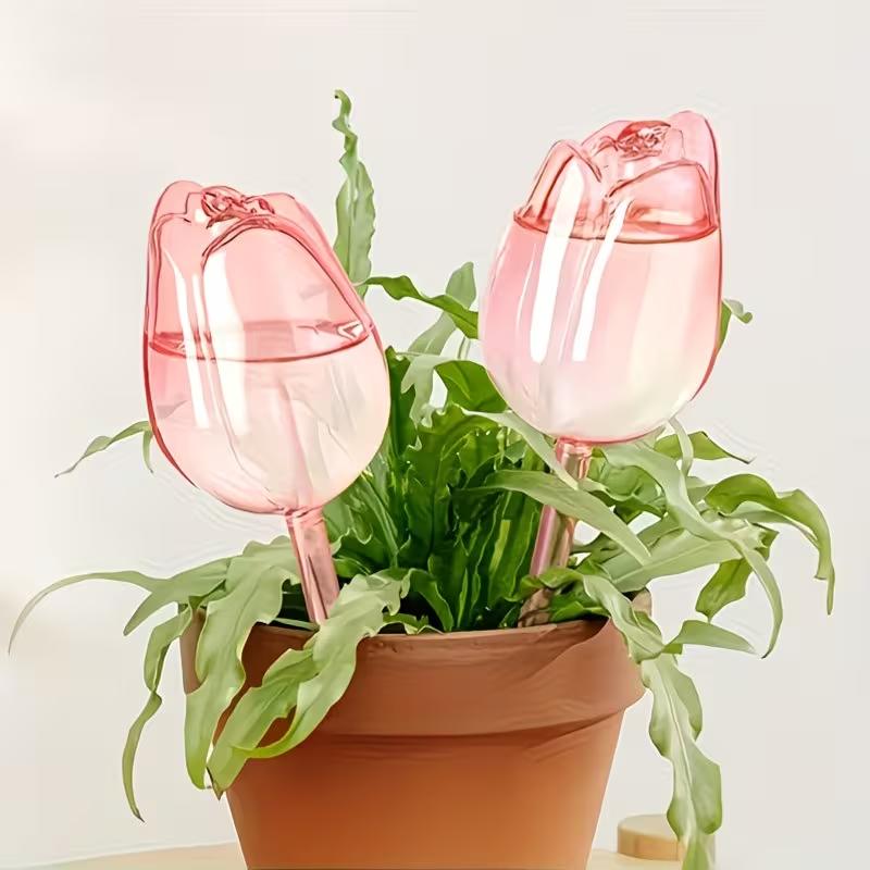 Sfere per l'irrigazione di piante di tulipano rosa per piante in vaso da interno ed esterno Gocciolatori automatici per piante Strumenti automatici per l'irrigazione