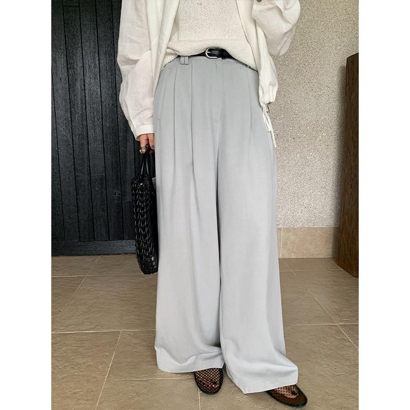 THE MIND Korean Style High-Waisted Wide-Leg Pants - Spring 2026 Collection Small