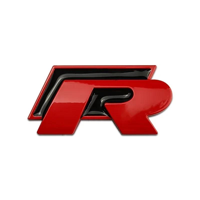 UDXKW1 Metal Car Grille Emblem Rear Trunk Badge Stickers for Volkswagen VW R Rline Polo Golf Jetta Beetle CC Bora Tiguan Touran Passat