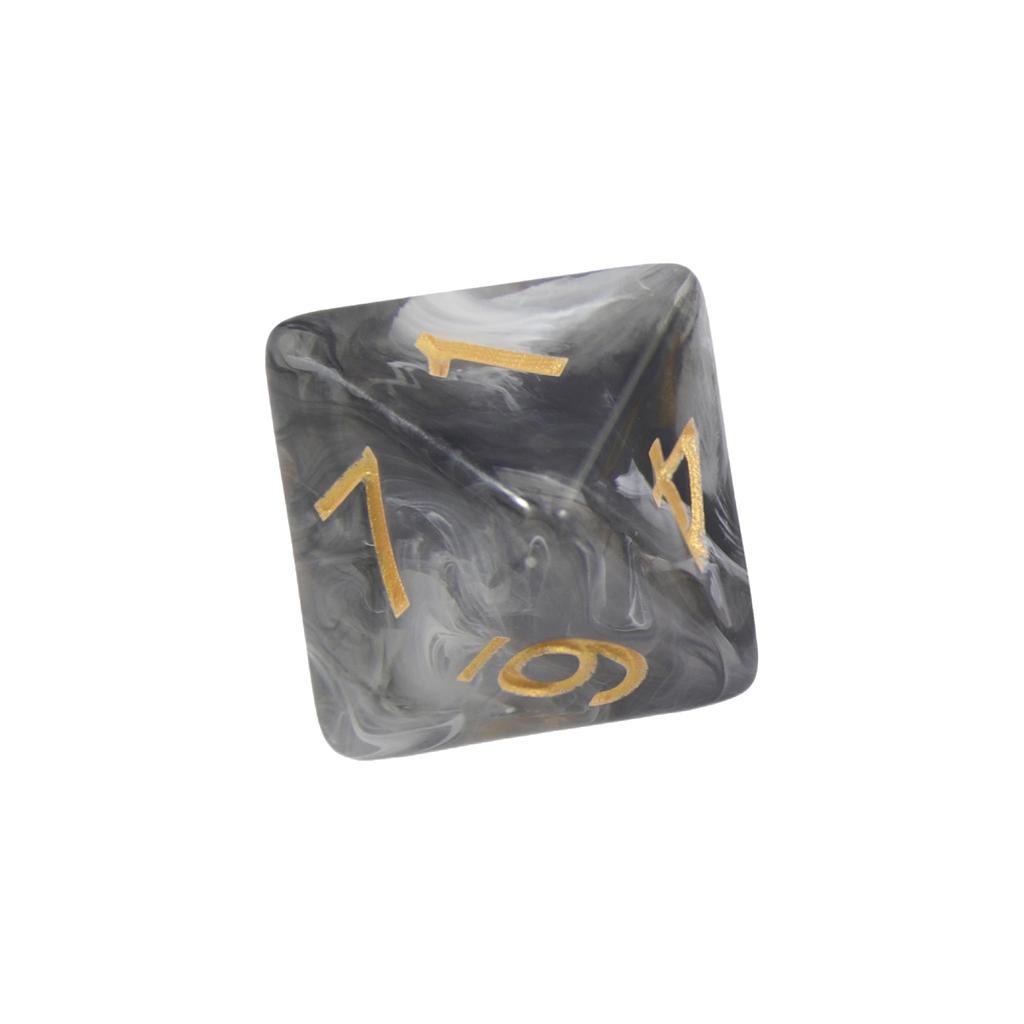 DND Dice Set 7pcs Multi Sided Dice with Haze Swirl Effect for Board Game DND TRPG, As Gift and Collection