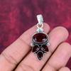 Granat 925 Massiv Sterlingsilber Anhänger, Handgefertigter Edelsteinanhänger Schmuck, Geschenke für Ehefrau Brandneuer Anhänger