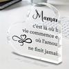 2D Flat, "Mother Is Where Life Begins and Where Love Never Ends" Acrylic Tabletop Sign, Suitable for Wall Decoration, Porch, Room, Villa, Accents Home