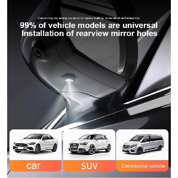 2pcs LED Welcome Lights Car Ambient Accessories Door Rearview Mirror Angel Wing Auto Carpet Lamp Dual Controller Atmosphere Lamp