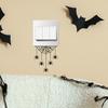 jijijing Halloween Spider Web Light Switch Sticker, Upside Down Decal, Removable Decals, PVC Waterproof Wall Art for Home Bedroom Living Room Entrance