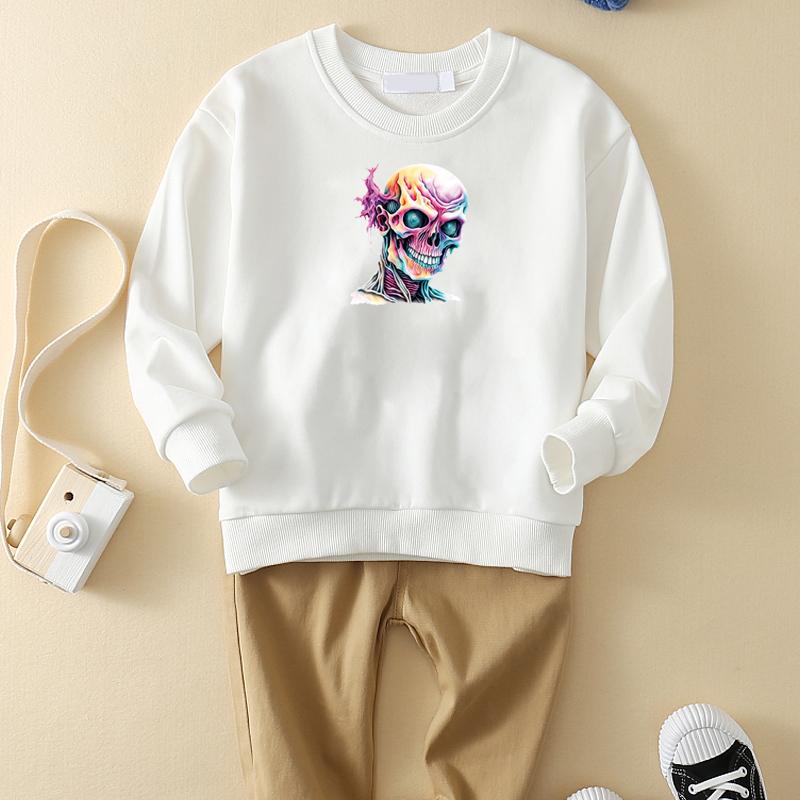 Colorful Skulls Heat Transfer Sticker Hiphop Diy Accessory Sticker Jeans Fashion Heat Press Appliqued Stripes Patches