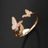 Boho-Stil verstellbarer offener Ring mit Schmetterlingsdesign, modischer Ring