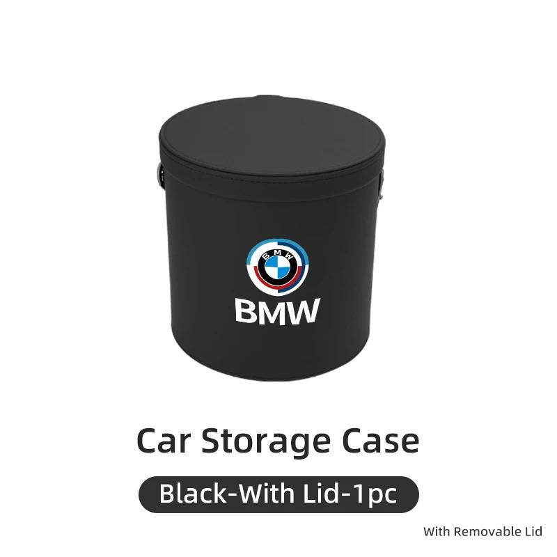 2025 Hot Car Trash Can Seatback Leather Organiser Trash Storage Accessories Interior For BMW X3 X5 M5 M3 E46 E90 E60 F10 E39 F30