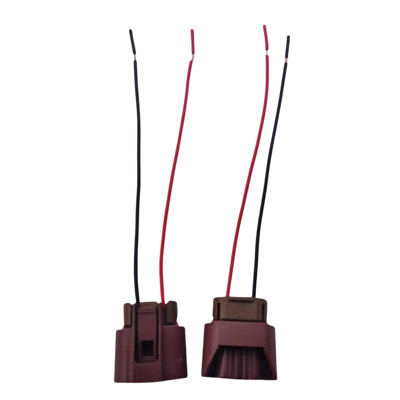 2pcs Headlight Socket Plug Bakelite Connector HIR2 Wiring Connector Plug Adapter 9006 9012 HB4 9005 Bulb Replacement