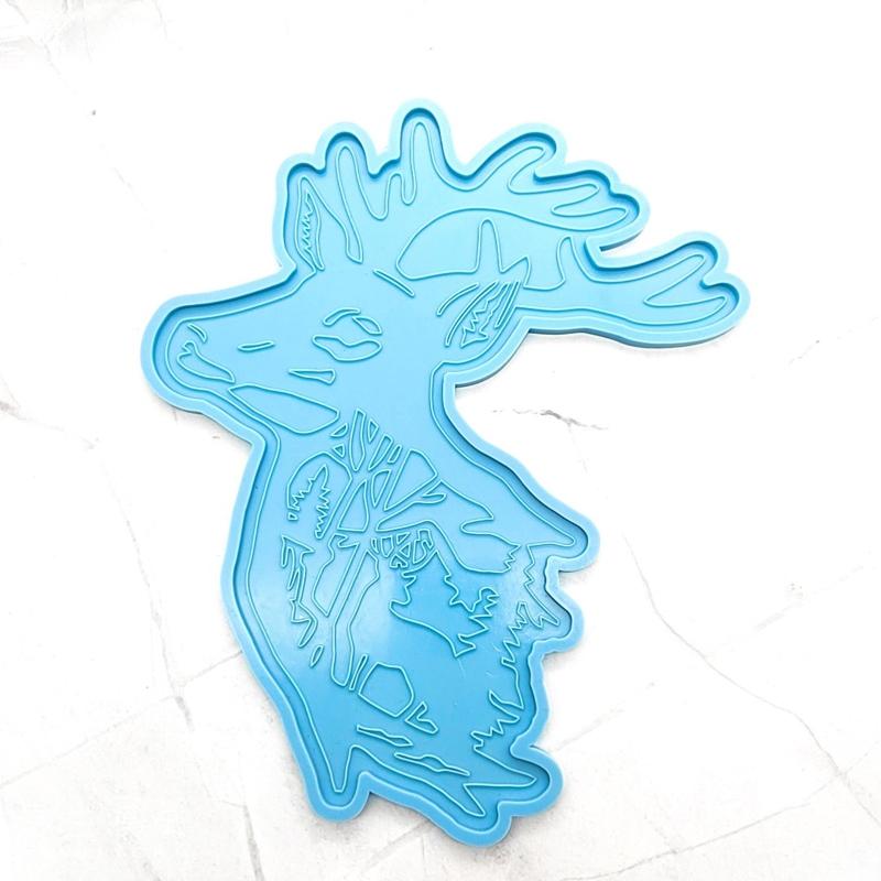 Wall Decor Resin Molds Large Forest Animal Silicone Mold for Epoxy Resin Casting DIY Craft Home Office Table Decoration