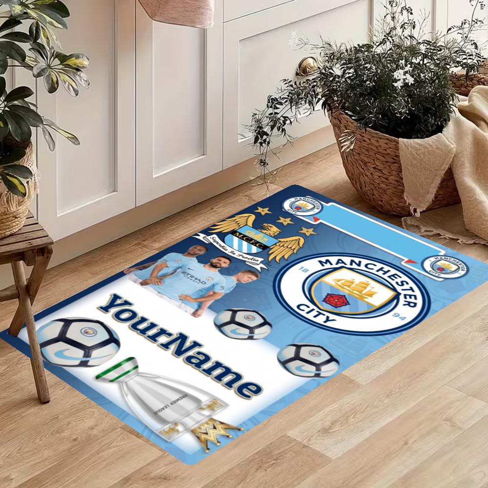 Manchester City Customize Your Name Kitchen Rug Runner Rug Laundry Mat Hallway Entryway The Best Gift Choice