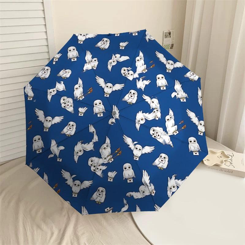 

1PC Warner Owl Snowy Umbrella-8-Rib Reinforced, Automatic Open, Lightweight & Durable-A47