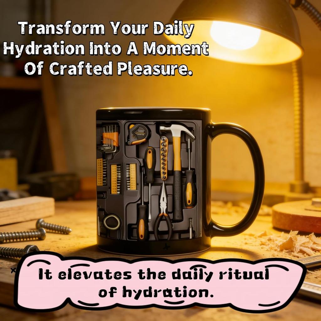 Mechanic Toolbox Chest Ceramic Coffee Mug Practical And Stylish Design for Coffee Lovers And Mechanics