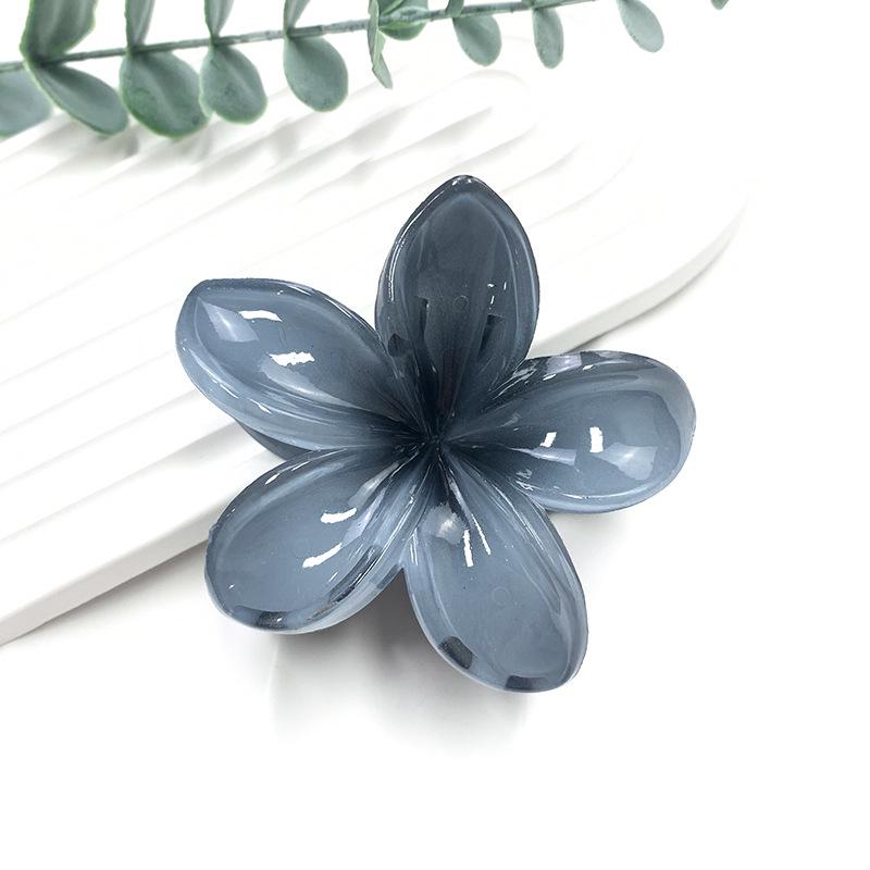 Retro Colorful Frangipani Flower Hair Claw Clip for Women