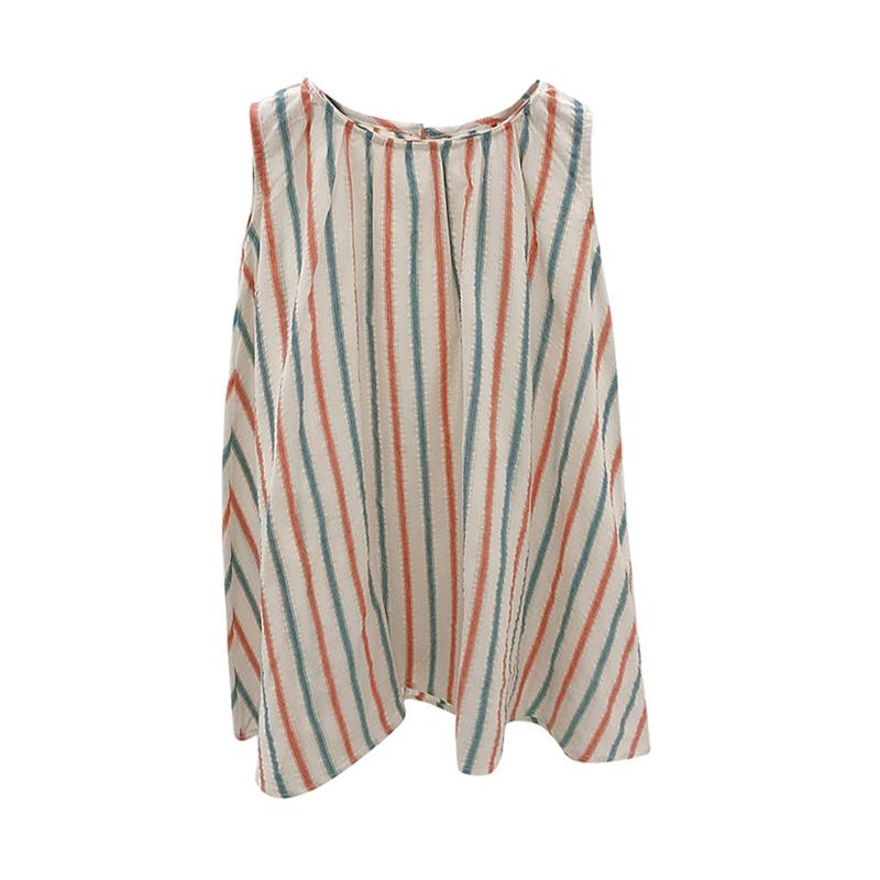 

Полосатый сарафан для девочек, летнее детское платье без рукавов 90