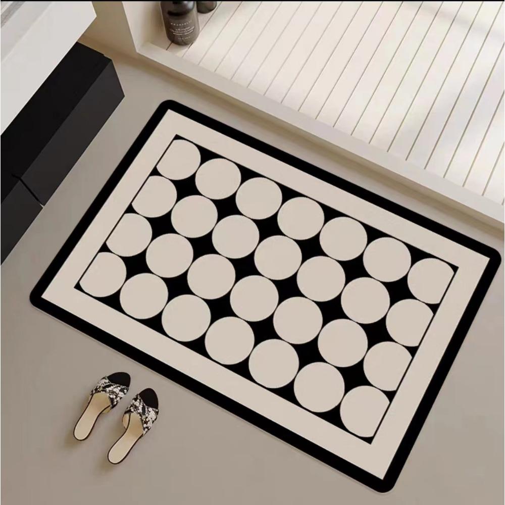 Modern Simple Bathroom Floor Mat Diatom Mud Toilet Quick Drying Door Mat Toilet Absorbent Non-slip Can Be Cut Foot Mat Suction