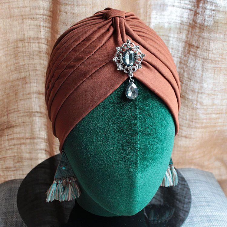 Frühling und Sommer Vintage Exotischer Edelstein Anhänger Stirnband Hut Reise Stirnband Hut Tanzaufführung Böhmischer Hut Kinder