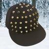 Men And Women's Rivet Flat Hat Punk Rock Hip Hop Stud Baseball Caps Y2K Outdoor Personalized Hat