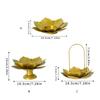 Elegant Metal Lotuses Flower Candle Holder Cup Desktop Decoration For Celebration And Ceremonies