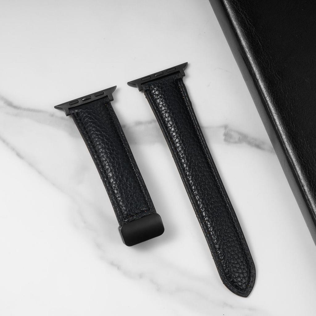 Magnetic Leather Strap for Apple Watch 10 Band 46mm 42mm 44mm 45mm 49mm 40 41mm Bracelet Correa iWatch Series Ultra 5 6 Se 7 8 9