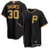 Mens MLB Pittsburgh Pirates Baseball Jersey Style Short Sleeve Top White Black 21 30 Clemente Skenes