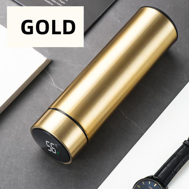 500ml Smart Temperature Display Thermos Cup Cute Children's Student Thermos Bottle Coffee Mug Stainless Steel Portable Thermos