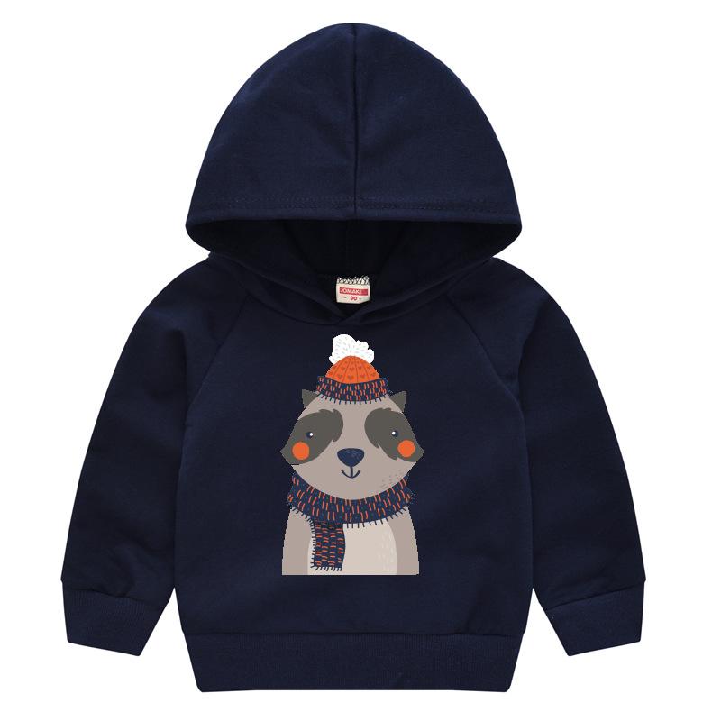 Frühling und Herbst Kindermode Kapuzenpullover Jungen und Mädchen Cartoon Druck Pullover Langarm Tops