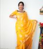 Trending Indian Ready To Wear Yellow Cotton Silk Saree