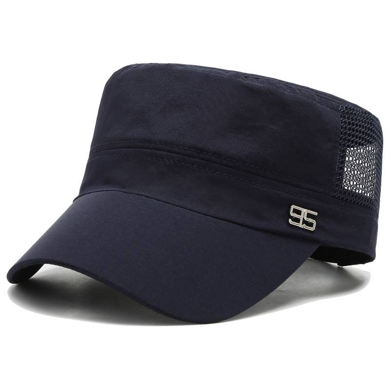 

Кепка-сетка номер 95 мужская солнцезащитная дышащая для рыбалки на открытом воздухе, для езды, плоская, повседневная тёмно-синий